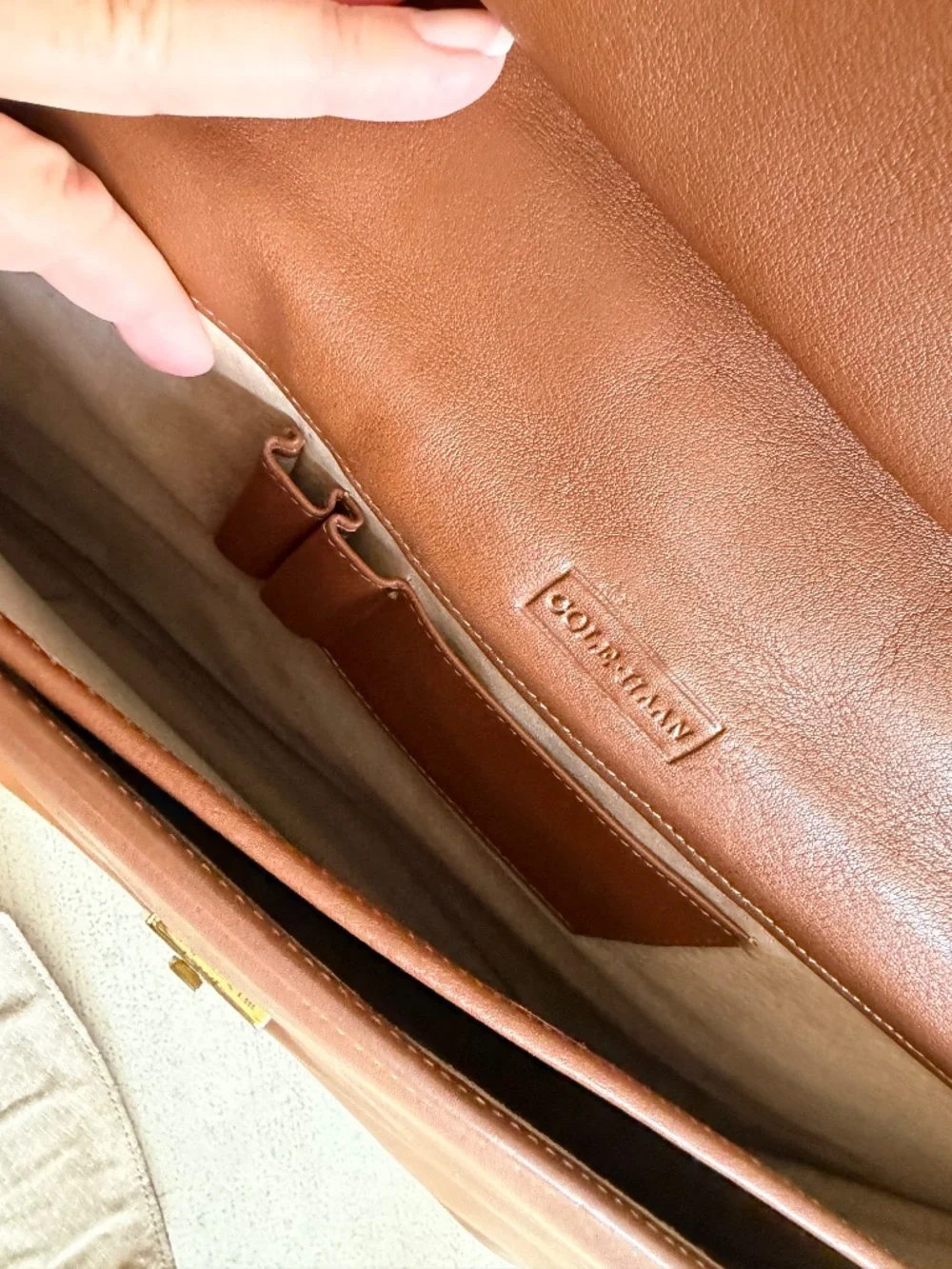 Vintage Cole Haan Leather Messenger Bag